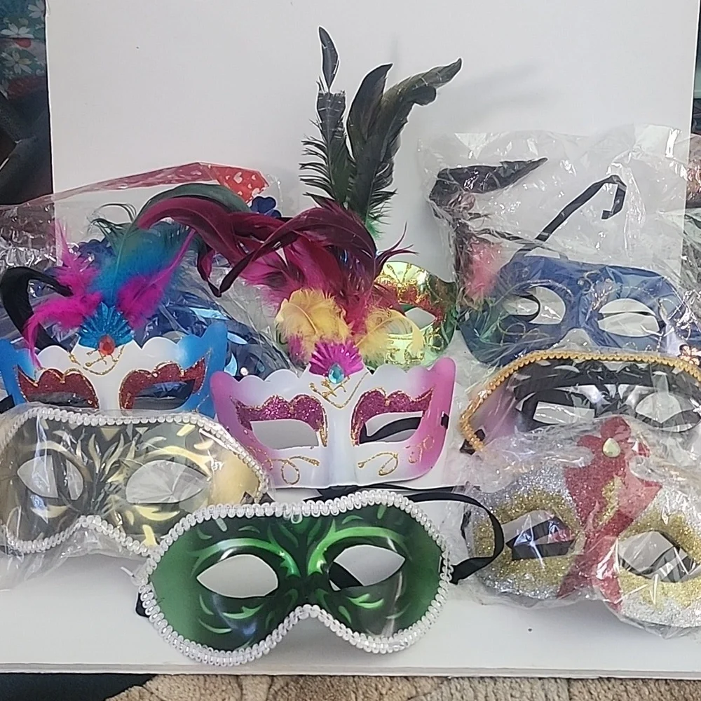 Colorful Masquerade Masks Set Costume